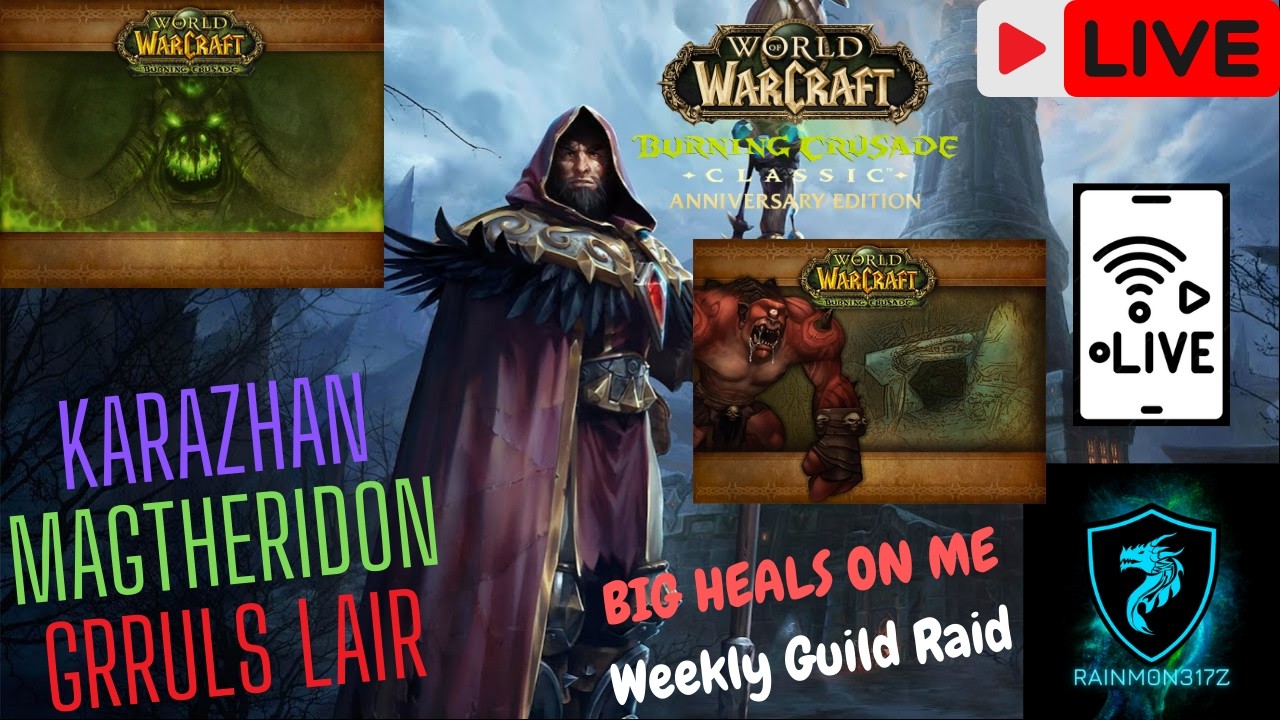 Magtheridon/Gruuls Lair & Karazhan Raid with BIG HEALS ON ME!!! #tbc #tbcclassic #shortslive