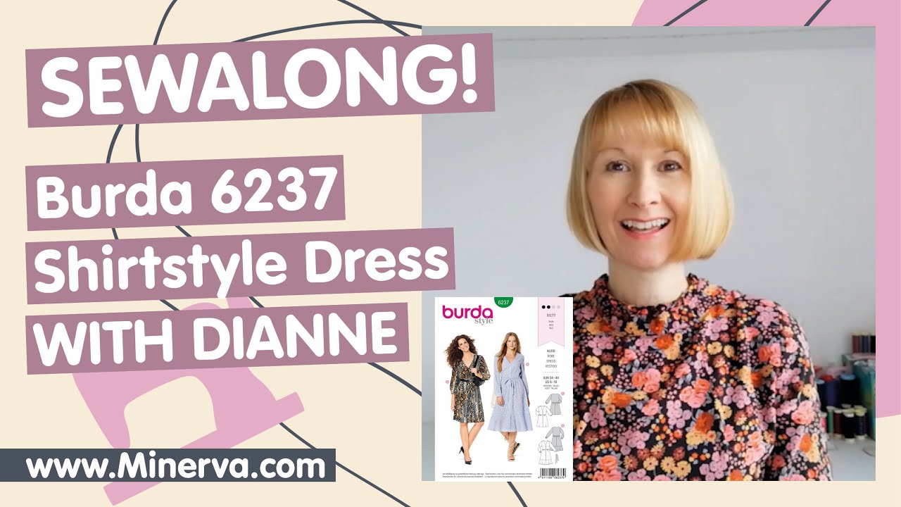 Minerva Sewalong Burda 6237 Shirt Style Dress
