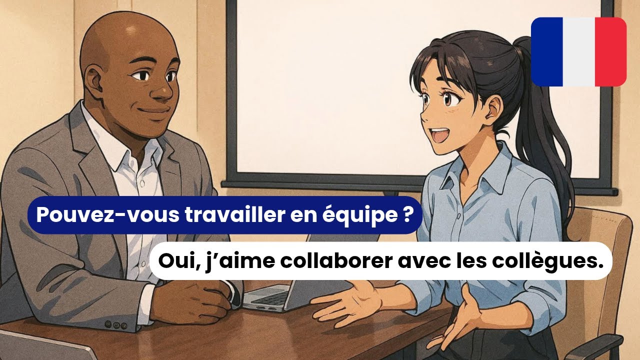 30 minutes of French Listening Practice for Beginners (A1–A2) | 15 Job Interview Conversations