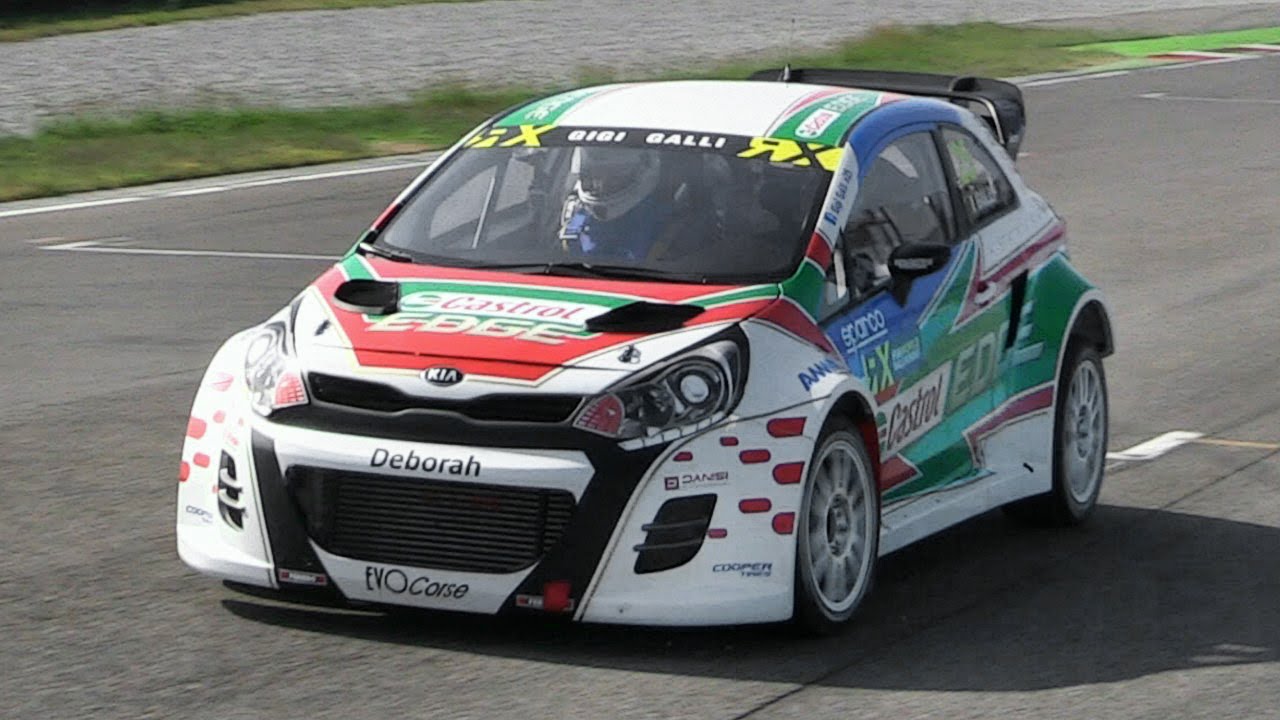 Gigi Galli' Kia Rio RX Supercar - Shakedown at Franciacorta Circuit