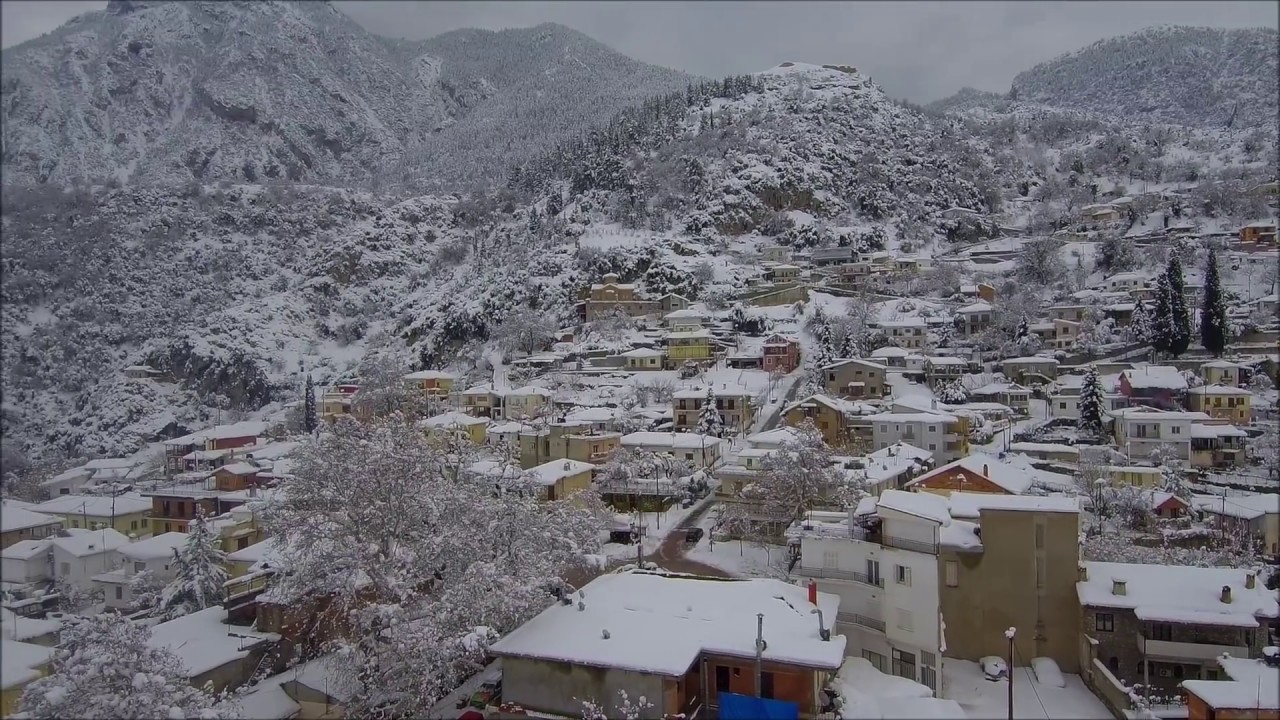 YPATI (Greece) .... Ice and Snow 5-1-2019 (HD)