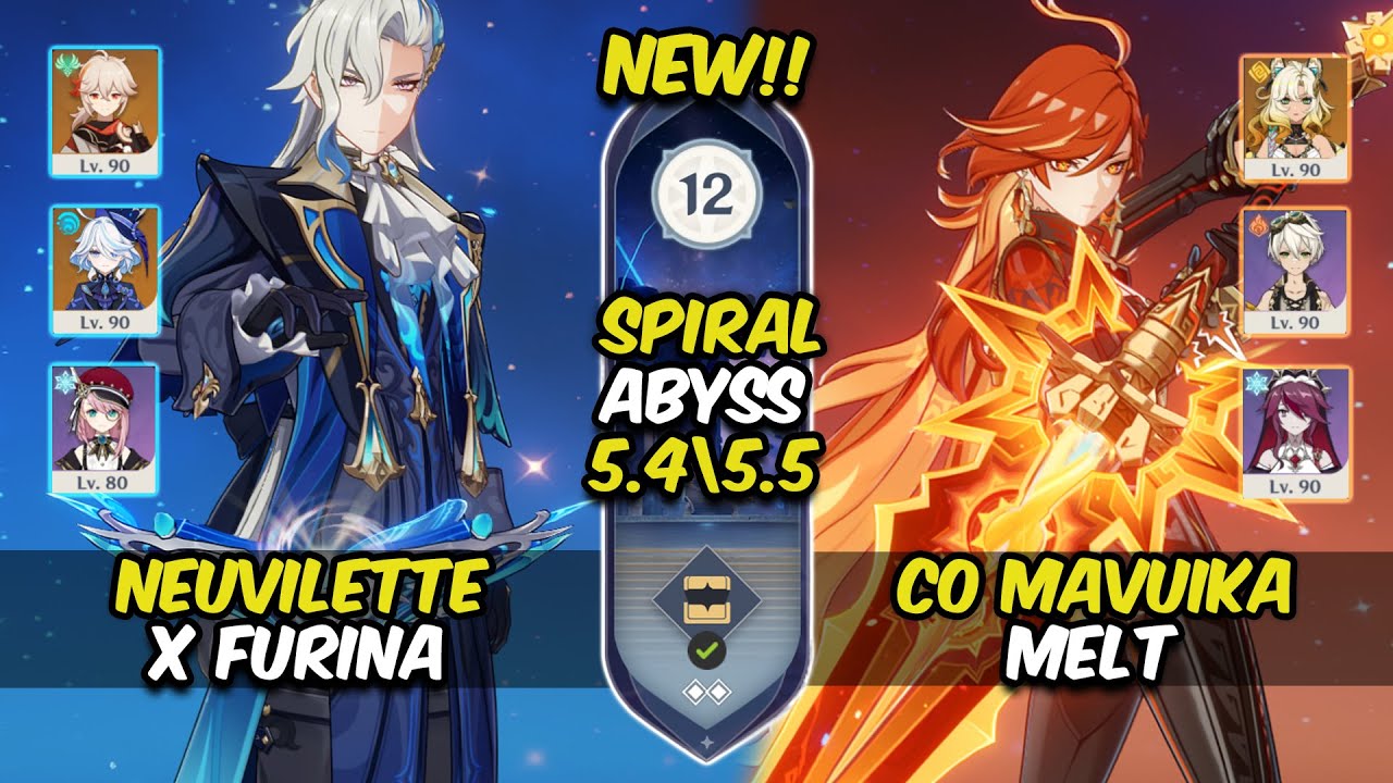 NEW Spiral Abyss 5.4/5.5 Floor 12 (9 Stars) C2 Neuvilette x Furina & C0 Mavuika | Genshin Impact 5.4