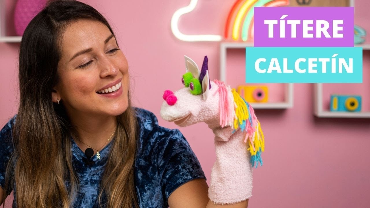 Cómo hacer un títere con calcetín 🦄 Títere de Unicornio