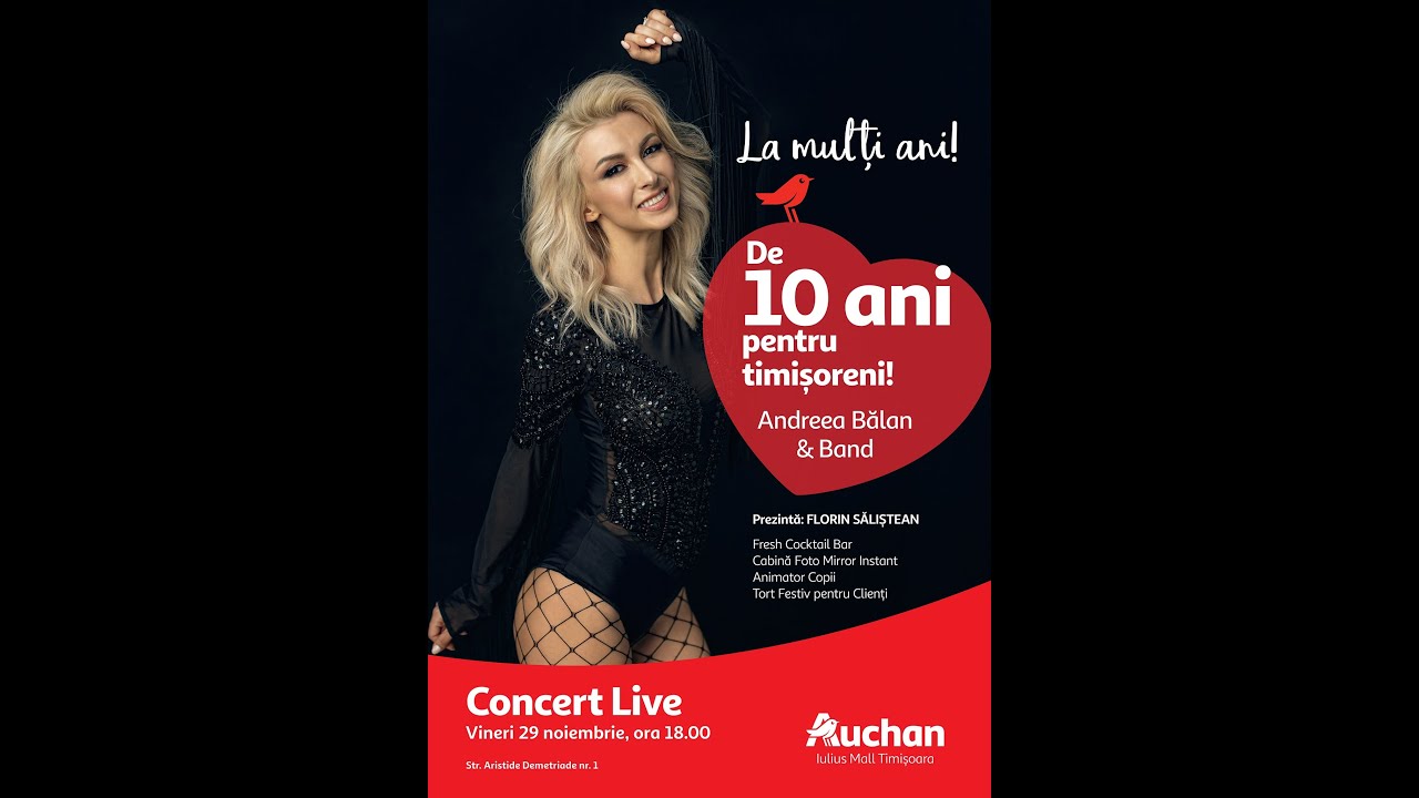 Andreea Balan & Band | Concert Live | Auchan Iulius Mall Timisoara | Aniversare 10 Ani 2019 |Romania