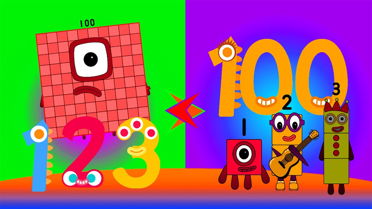 My Endless Numbers Band (1-100) But Vs [ Uncannyblocks Band Giga Different ] Reupload | Cool !