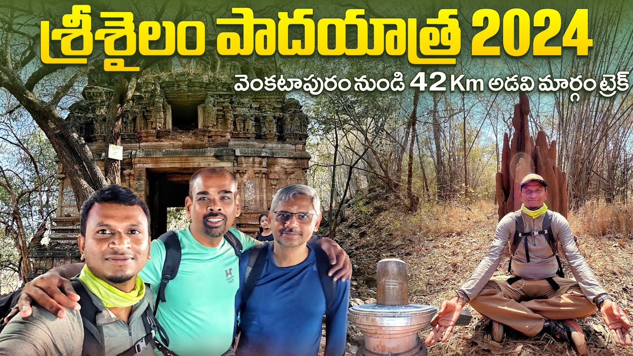 శ్రీశైలం పాద యాత్ర - 2024 | వెంకటాపురం నుండి 42 kms నల్లమల ఫారెస్ట్ ట్రెక్ | Batasati travel tales