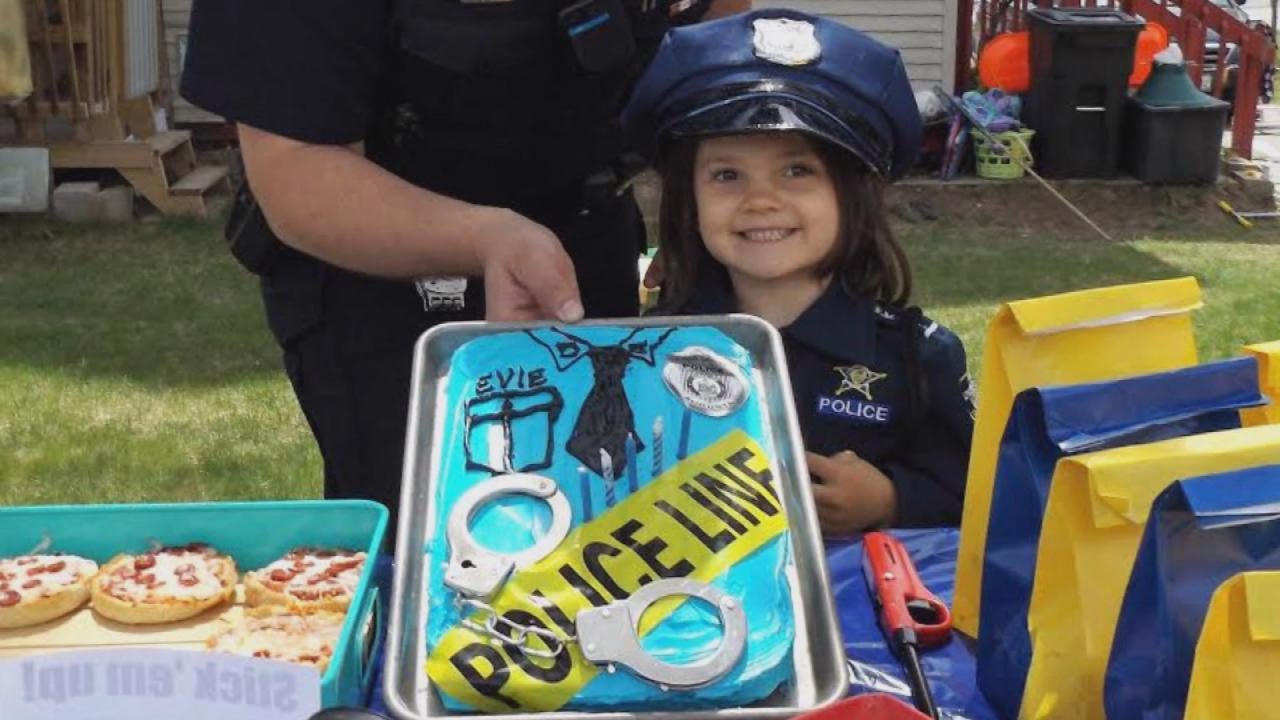5-Year-Old Girl Who Loves Police Celebrates Birthday With Her Favorite Officer