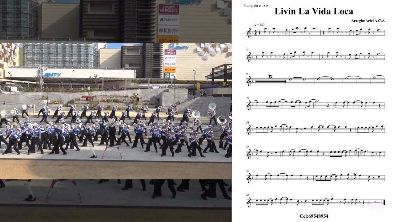 LIVIN LA VIDA LOCA/Partitura para Banda