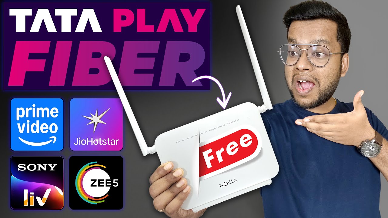 Tata Play Fiber Installation, Plans, Internet Speed Test - Better than JioFiber? or Airtel Fiber?