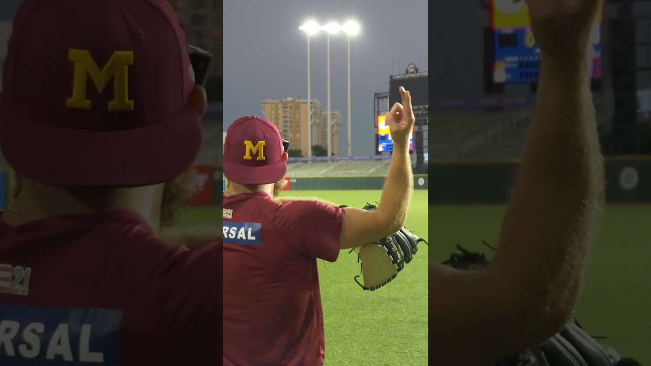Mic'd Up Catch under the Lights 🎬 | #shorts