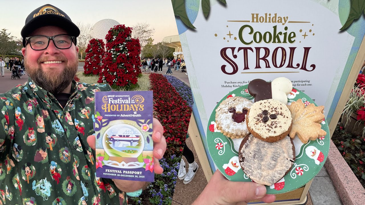 Epcot Festival of the Holidays 2025 | Eating Every Cookie, Meeting Santas & NEW Food | Disney World