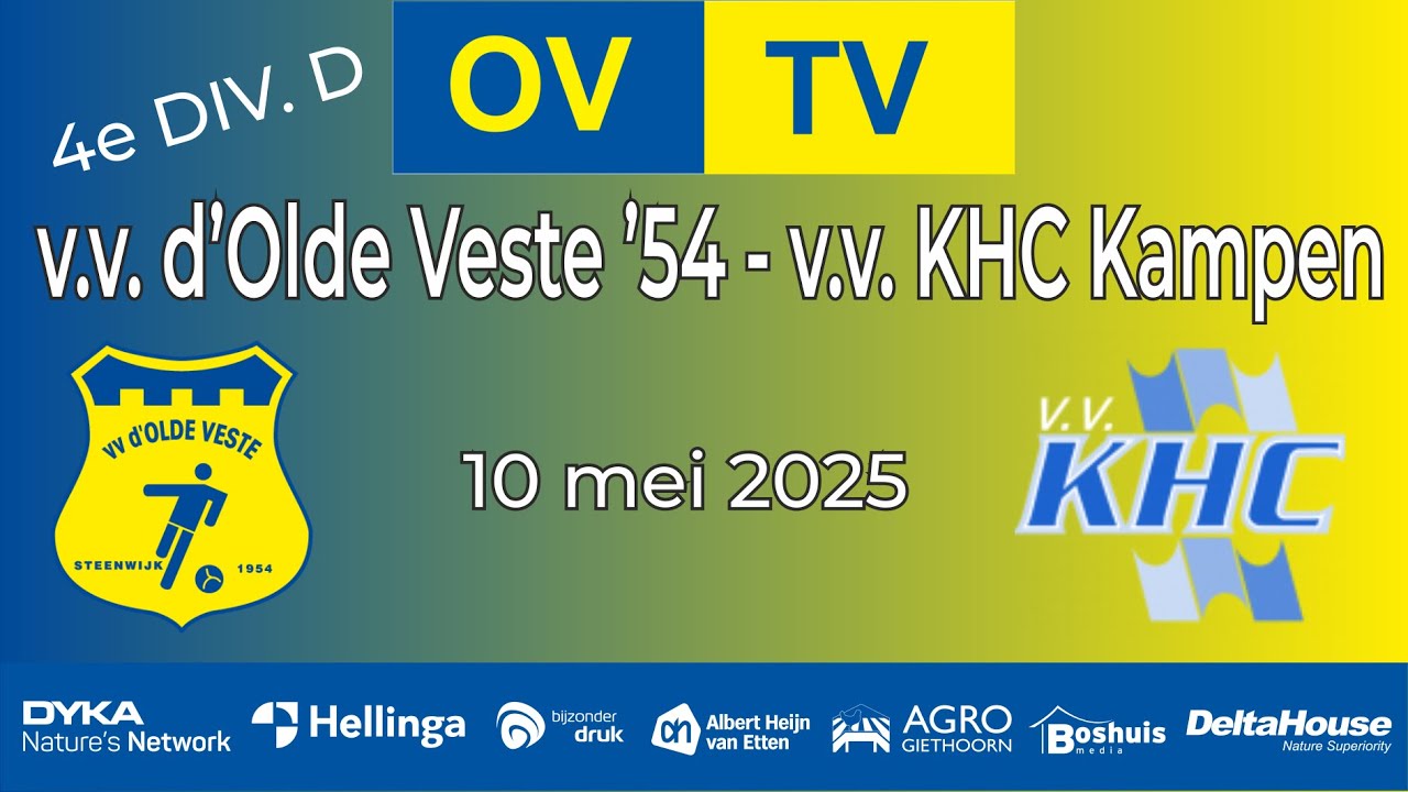OV-TV | Samenvatting | v.v. d'Olde Veste '54 - KHC Kampen | 10-05-2025 | 4e Div. D