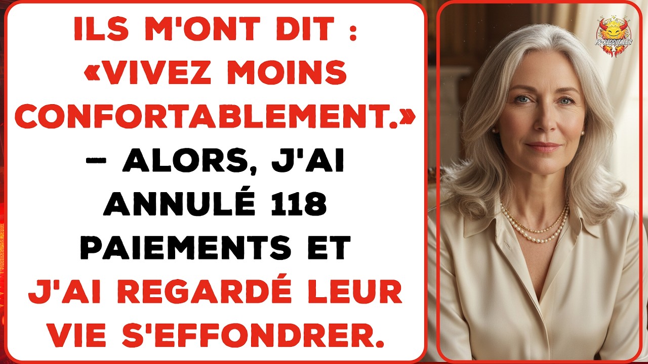 « Vivez moins » ont-ils dit — j'ai annulé 118 paiements, tout s’est effondré.