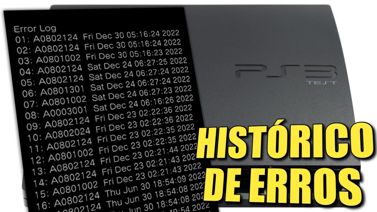 Adquiriu um PS3 recente? Descubra quais erros ele já deu e muito mais...