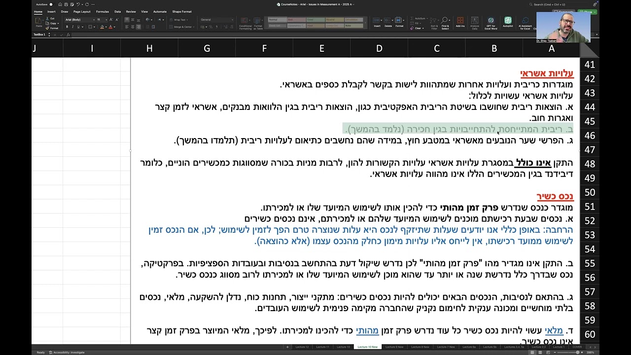 היוון עלויות אשראי - IAS 23 - אריאל 1.1.2025
