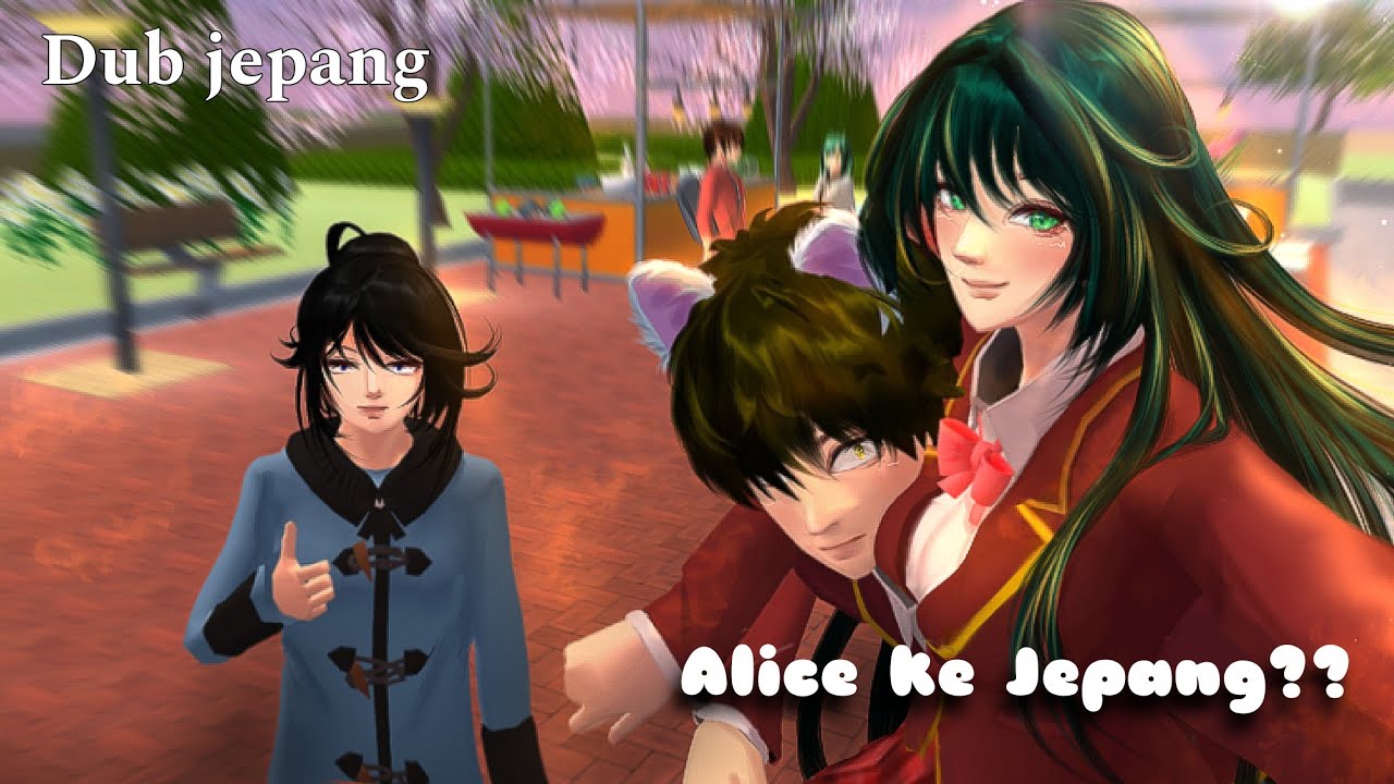 ALICE KE JEPANG?? [ ALICE MEGAN AND FRIENDS ] || DRAMA SAKURA SCHOOL SIMULATOR || DUB JEPANG #fyp