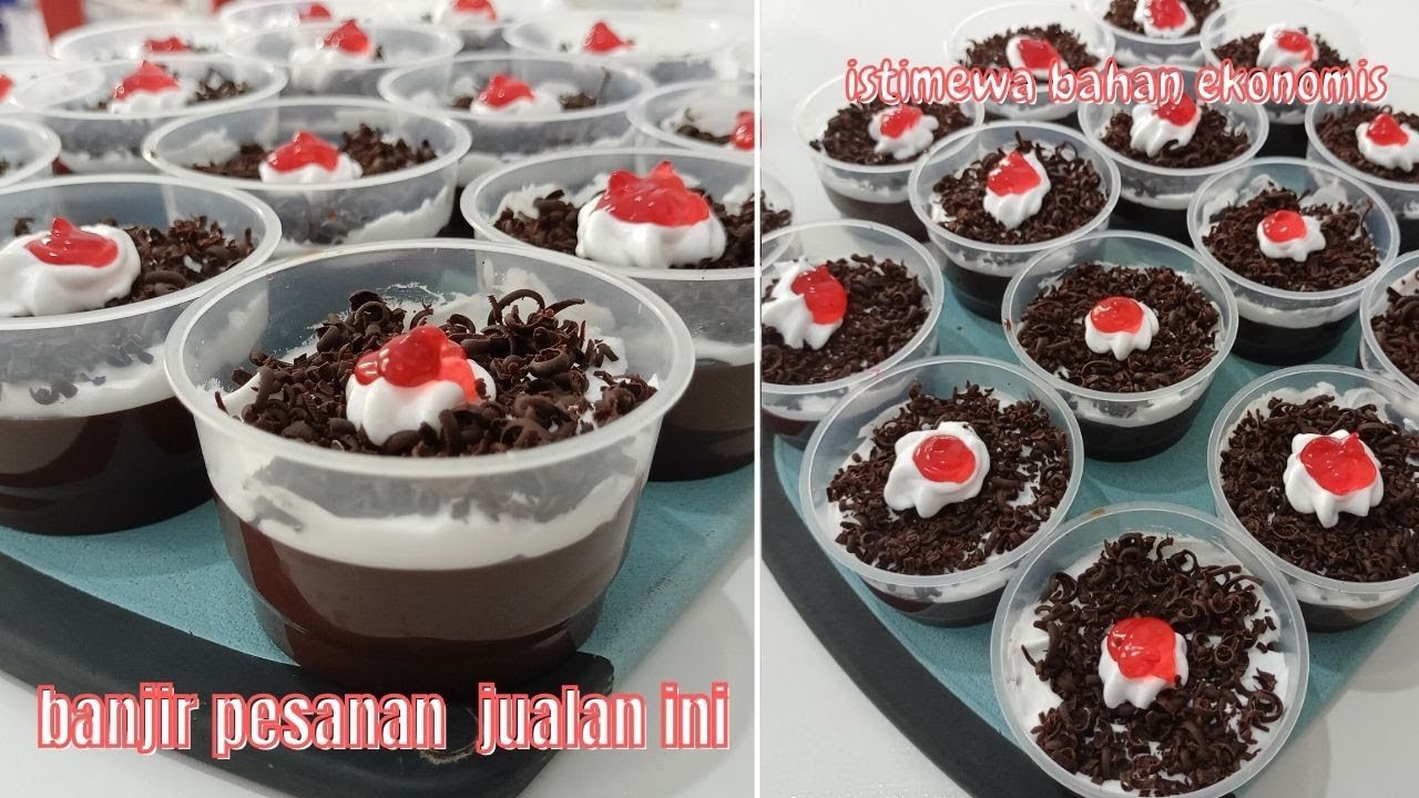PUDING BLACK FOREST CUP HASIL ISTIMEWA BAHAN EKONOMIS