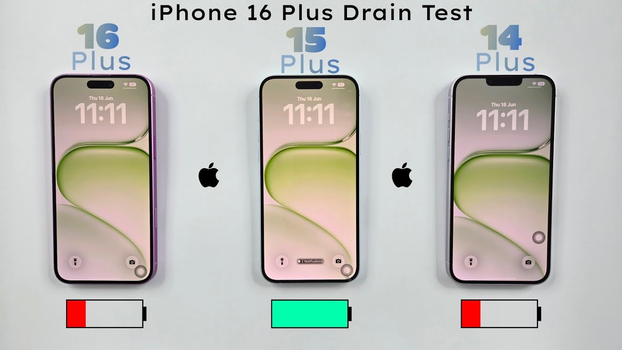 iPhone 16 Plus vs 15 Plus vs 14 Plus - iOS 26.5 Battery Test