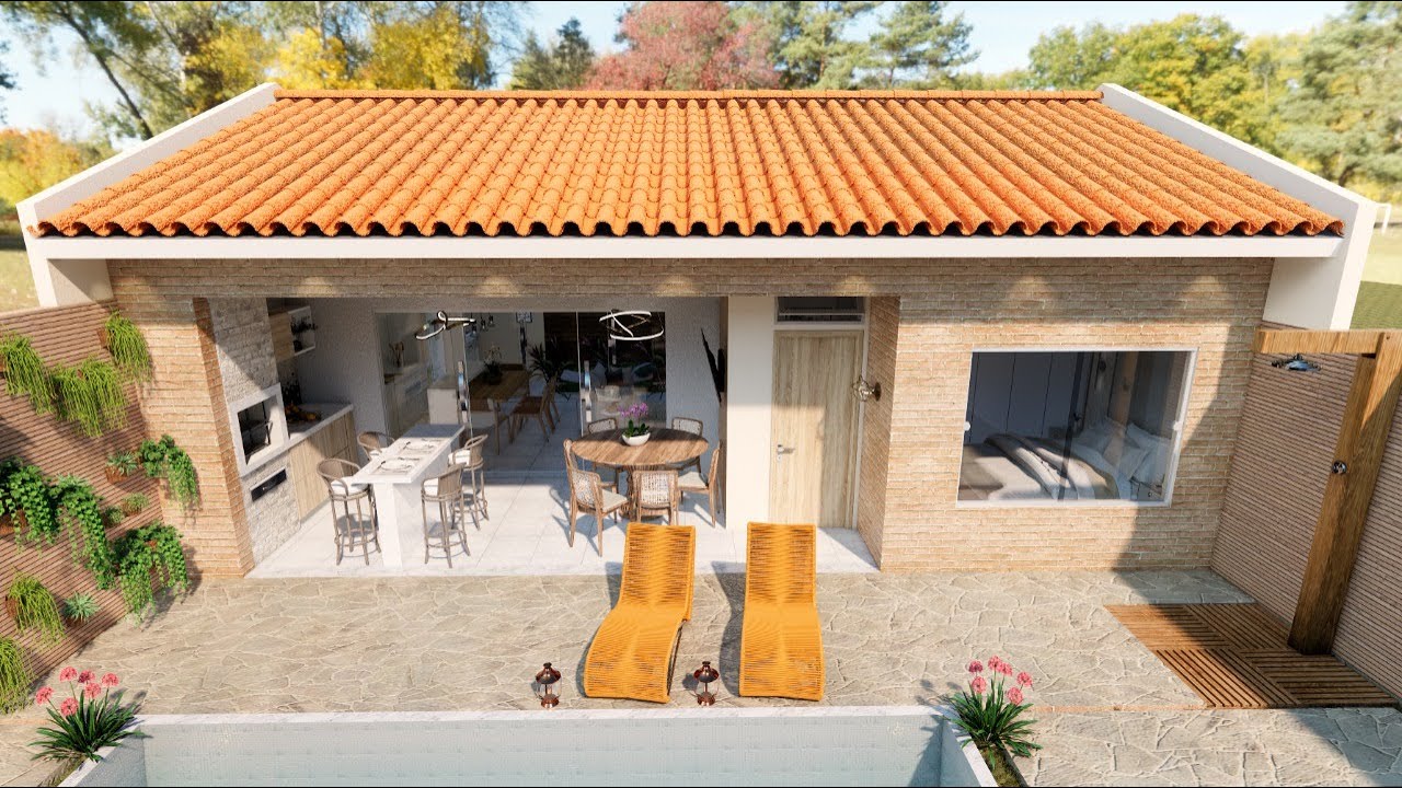 CASA PEQUENA ACONCHEGANTE || PROJETO MODERNO E BARATO !!