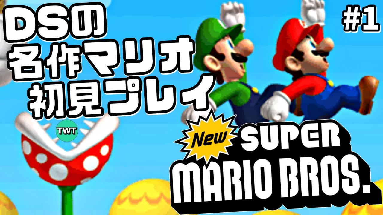 【Newマリオ】初代DSの名作「Newスーパーマリオブラザーズ」を完全初見プレイ #1
