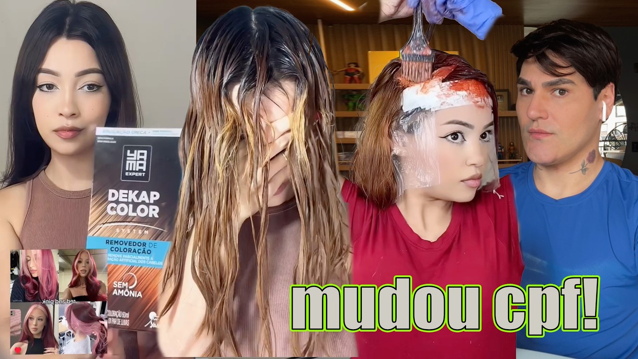 ELA USOU DEKAPCOLOR E DESCOLORIU OS CABELOS COM YAMÁ PARA SER TRANSFORMAR EM UMA DIVA
