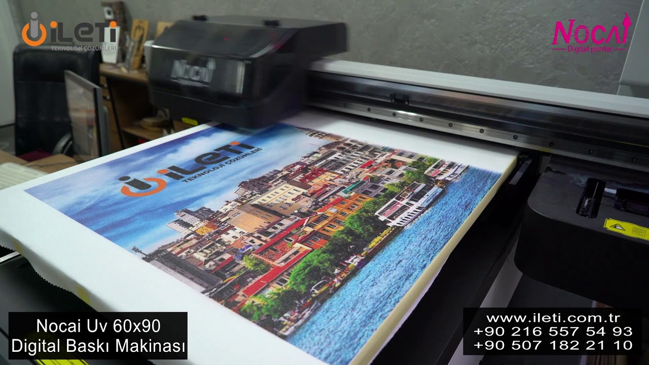 Kanvas tabloya uv baskı / Nocai Uv 60*90 Digital Baskı Makinesi / İleti Teknoloji