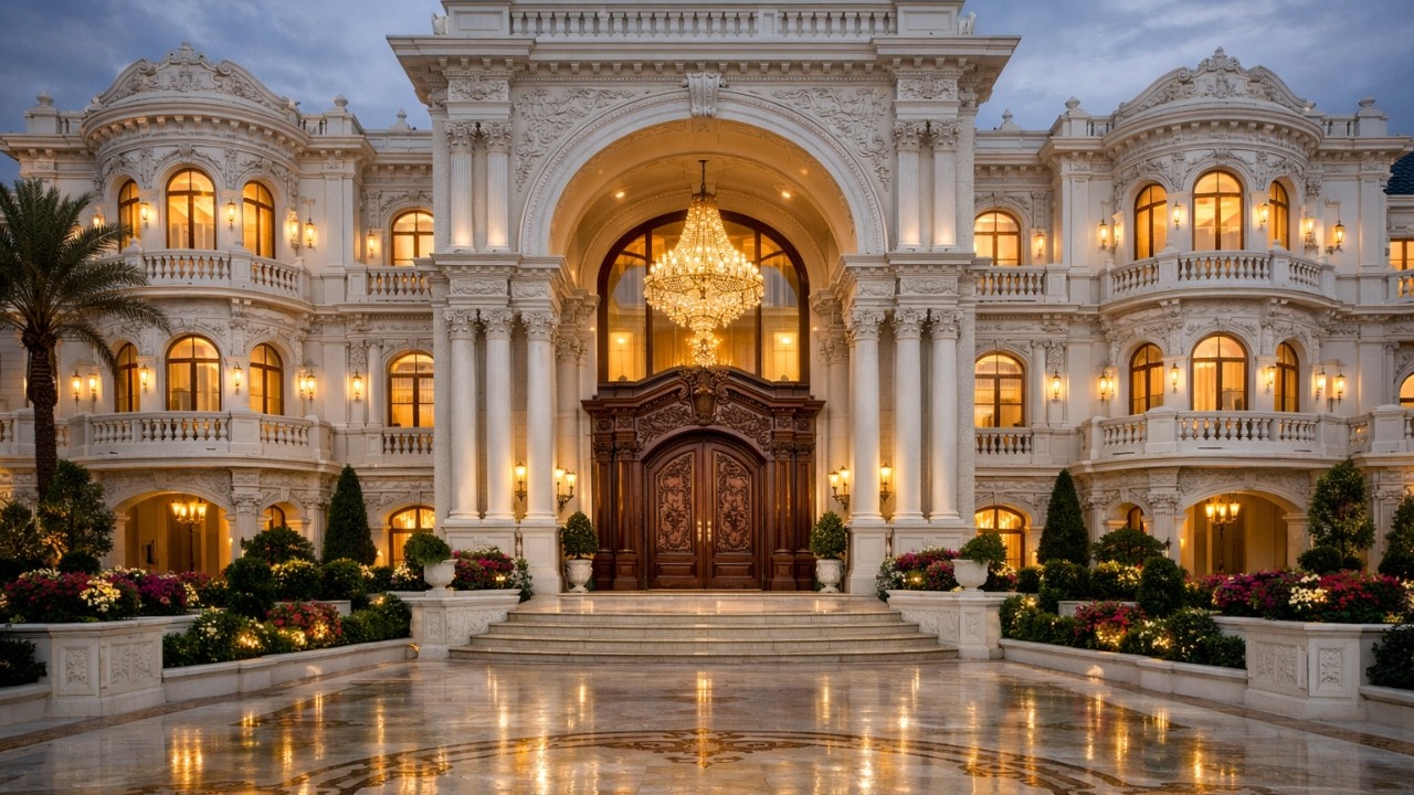 Step Into A World Where Gold-Leaf Ceilings Meet Timeless Marble Elegance.