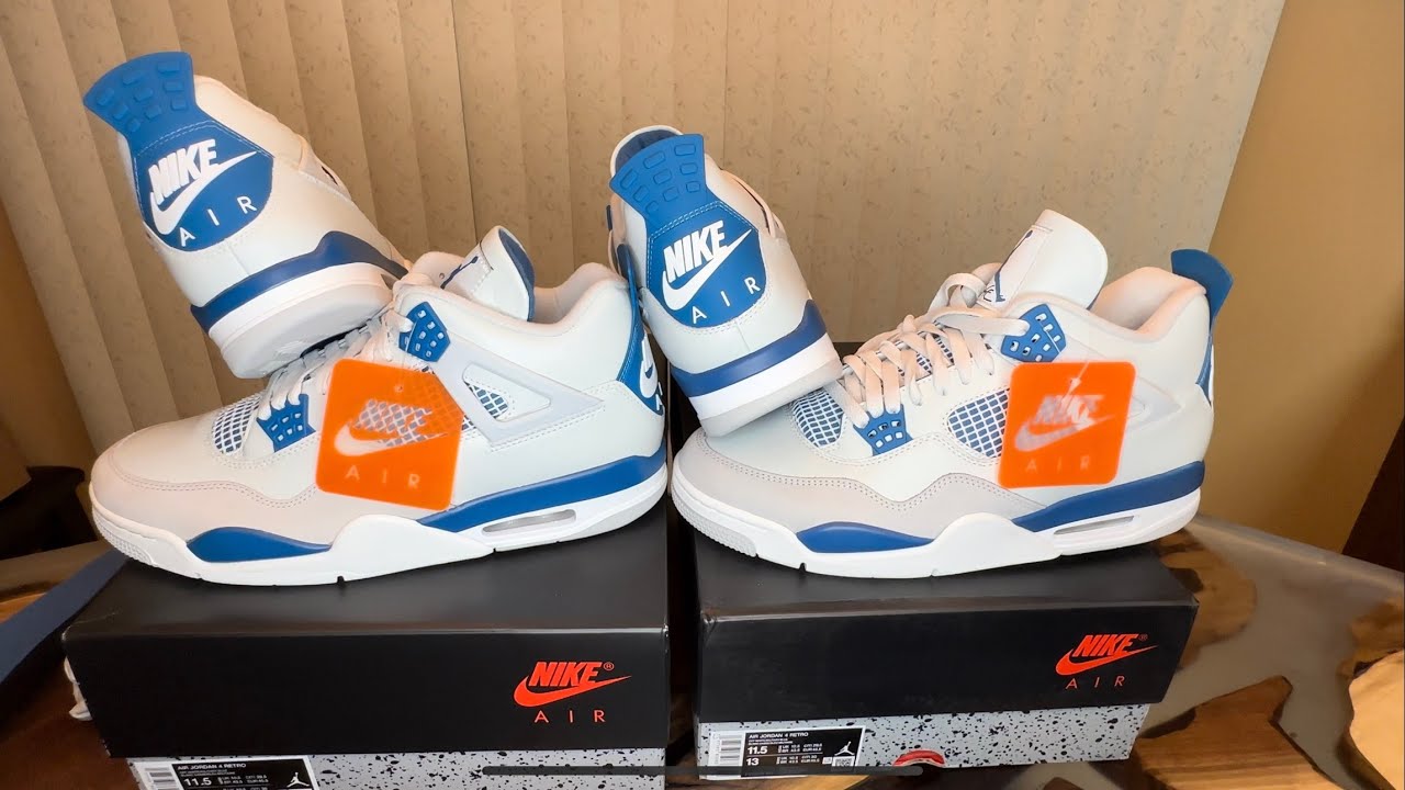 Unboxing Jordan 4 Military (Industrial) Blue 2024 Real vs Fake