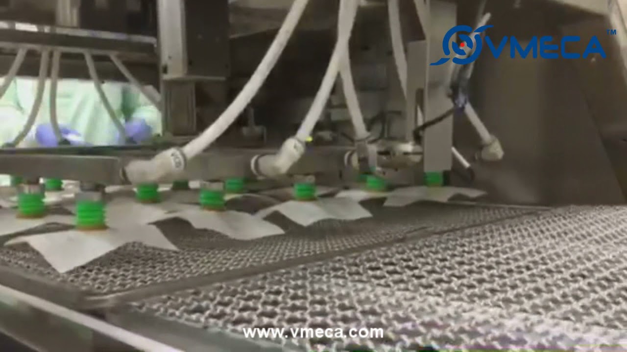 VMECA multiple Magic Suction Cups - thin paper handling in food industry