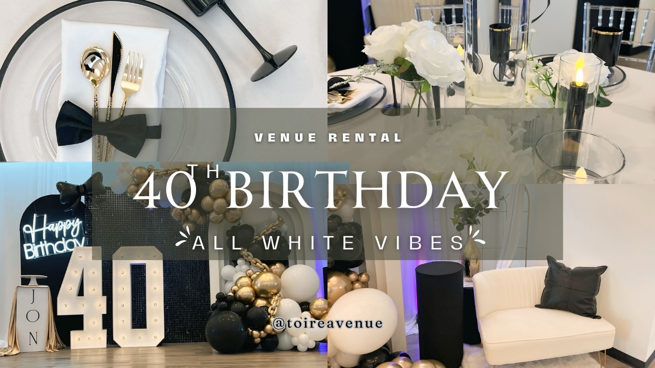 40th Birthday Party | All White Themed | Toire Avenue Micro Venue | Northern VA