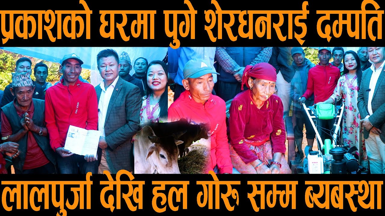 प्रकाशको घरमा पुगेर शेरधनराई दम्पतिले लालपुर्जा देखि हल गोरु सम्म ब्यबस्था गरिदिए Prakash Tamang