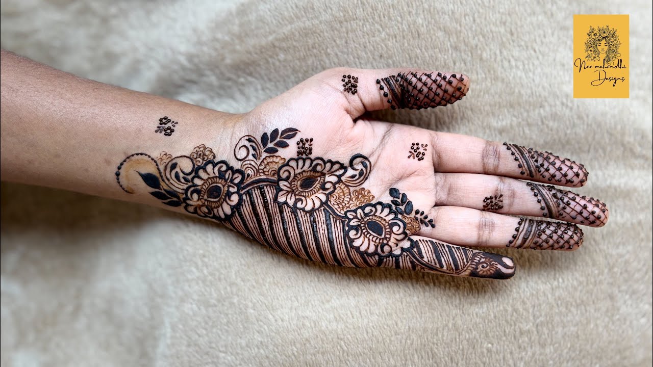 Front hand mehandi design # unique mehandi design # naa mehandi designs 
