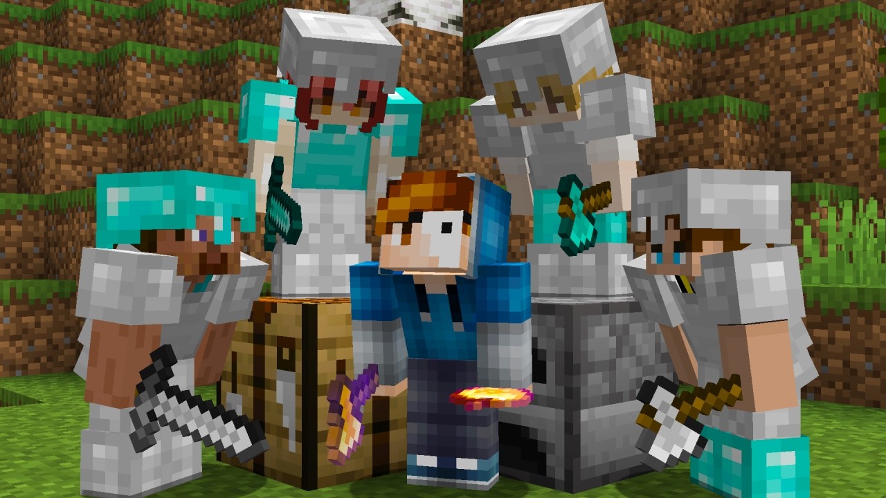 Minecraft Survivor VS 4 Hardcore Hitmen