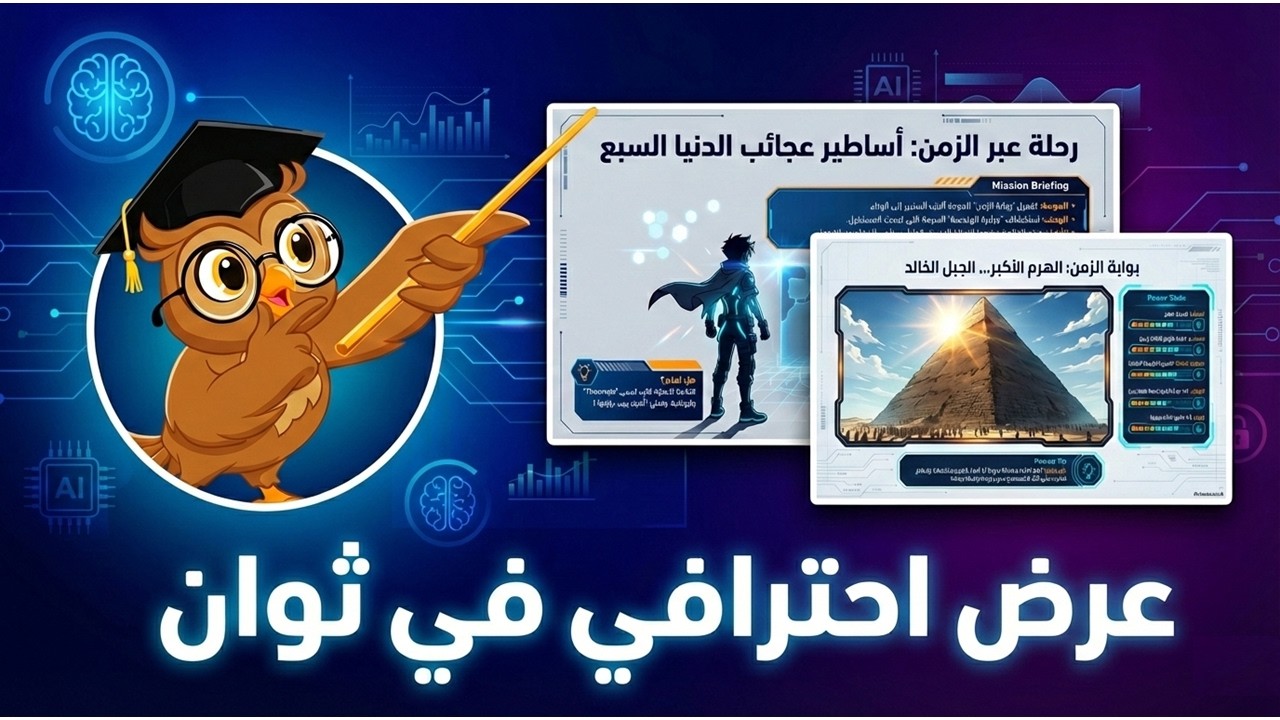 NotebookLM للعروض التقديمية: من البحث إلى عرض مذهل في ثوانٍ