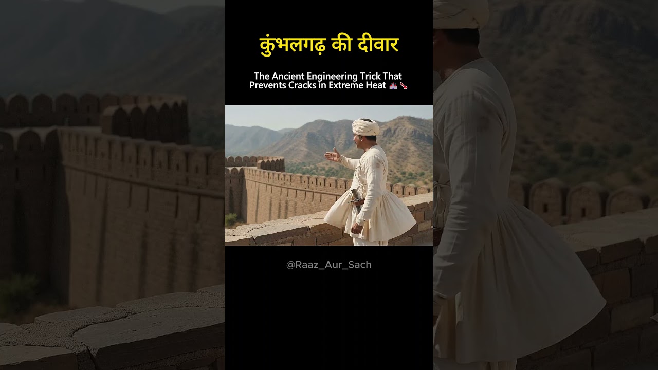 Why Doesn&rsquo;t Kumbhalgarh Fort Wall Crack in Extreme Heat? 😳 #Kumbhalgarh Fort #shortsfeed