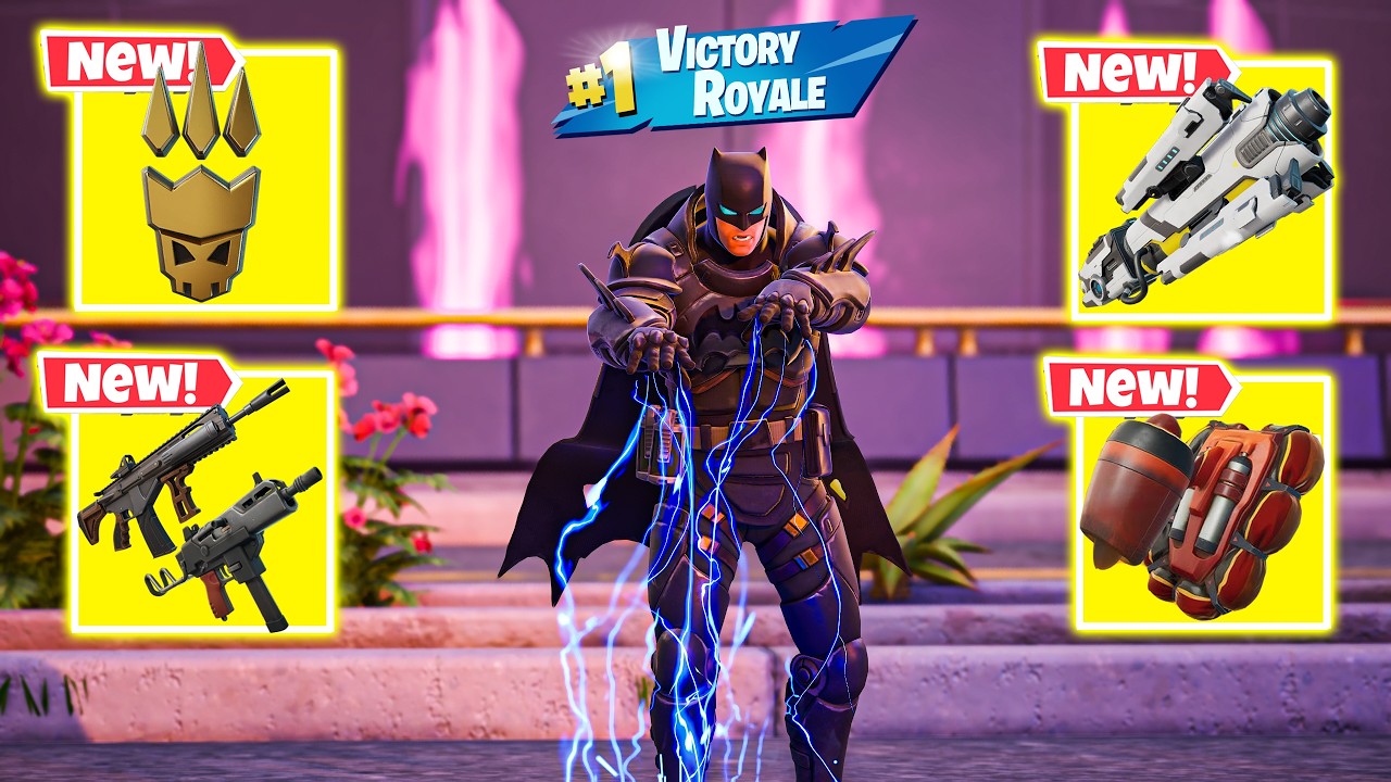 ARMORED BATMAN ZERO vs ALL NEW MYTHIC WEAPONS ( NEW! Fortnite Chapter 7 Season 1 )
