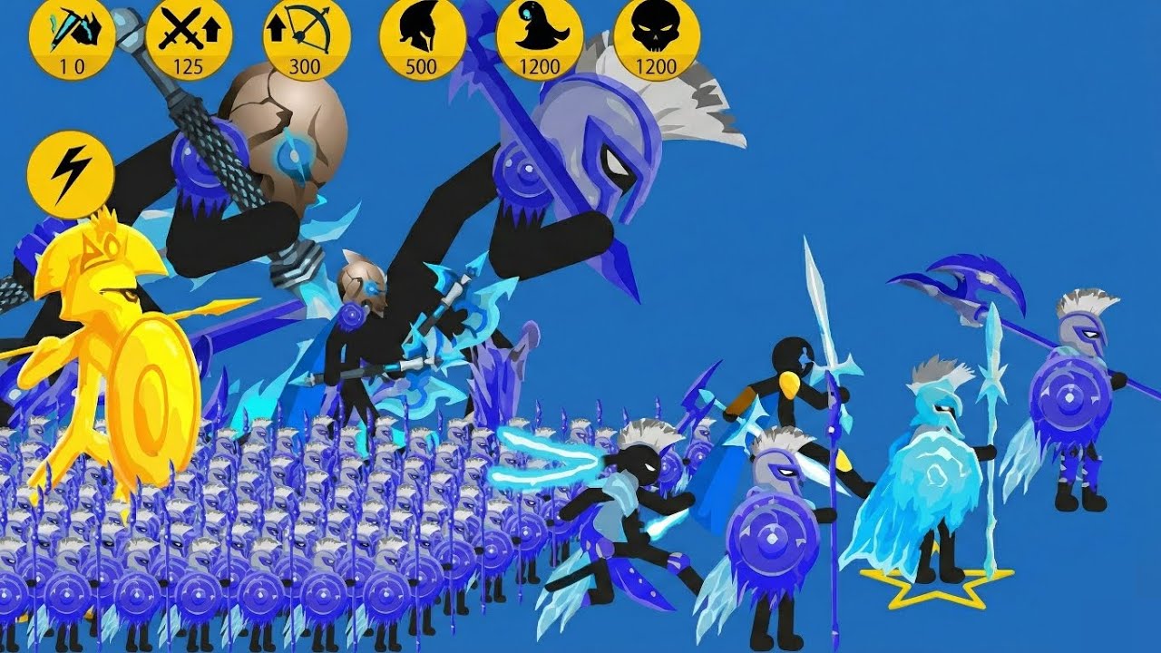 LAVA🔥🔥 ARMY FIGHT 👿😎💀 ANIMUGEN MOD #stickwarlegacy #stickman #strategygame 
