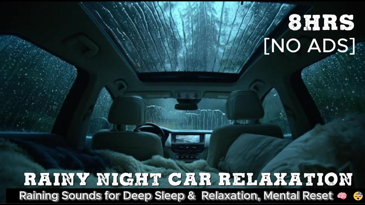 Rainy Night Sleeping in a Car | Relaxing Rain Sounds for Deep Sleep 🌧️🚗