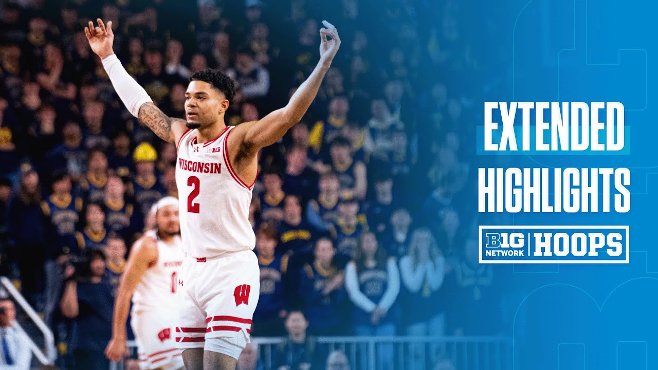 Wisconsin at Michigan | EXTENDED HIGHLIGHTS | Big Ten Men's Basketball | 01/10/2026