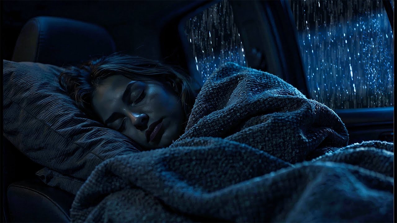 Peaceful Car Sleep at Night | Soft Rain Sounds to Ease Stress & Insomnia