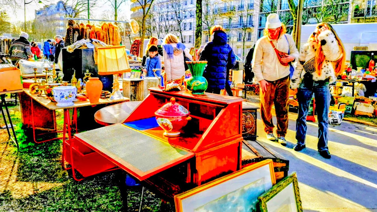 Paris France🇨🇵BROCANTE in Paris🏺Antiquités old Things🪑Flea Market🪞Marchés aux puces🛍Vide-greniers🖼
