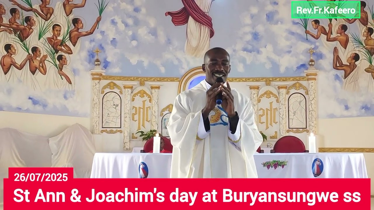 Rev.Fr.Kaffero at Buryansungwe ss on St Ann and Joachim's Day ..Kitagwenda
