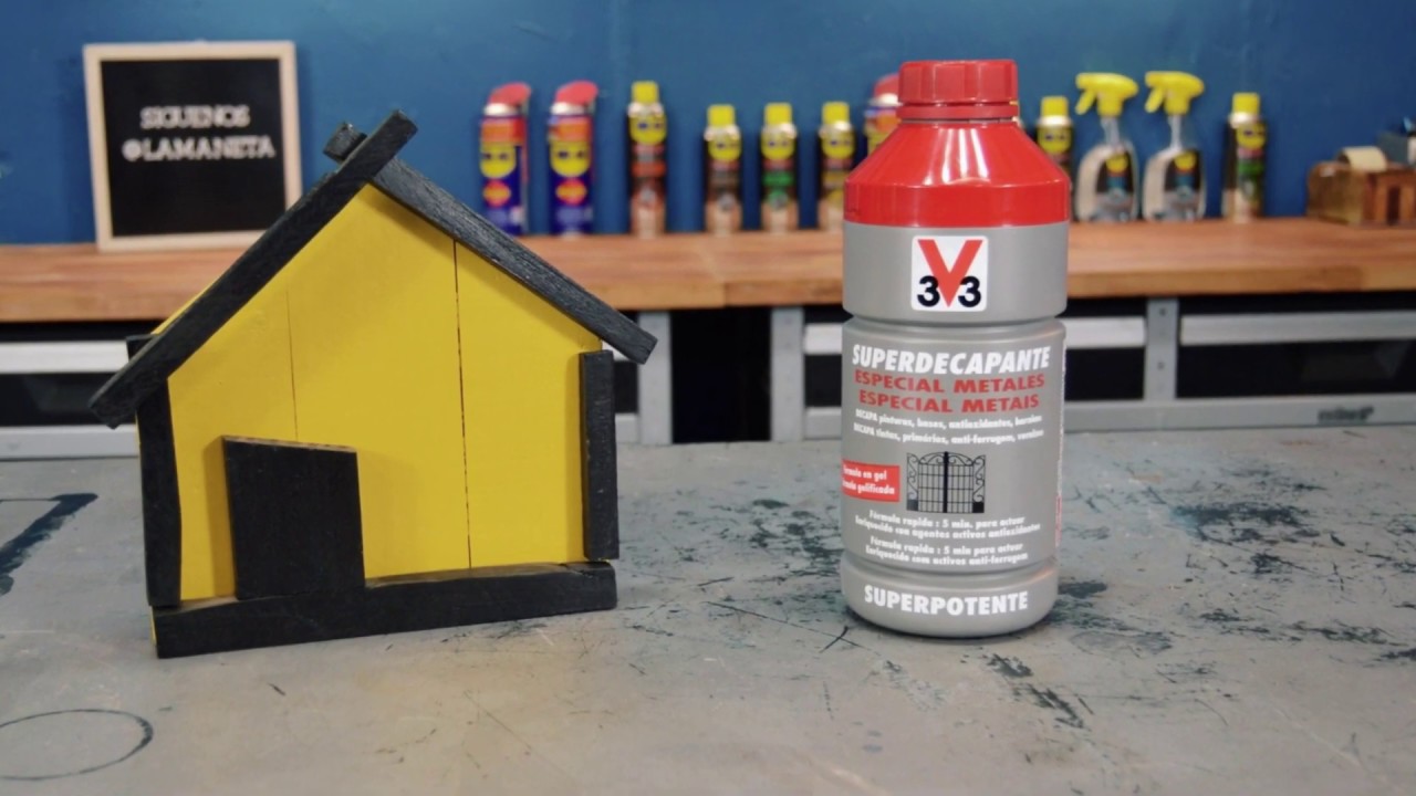 Como decapar una superficie met&aacute;lica pintada con quitapinturas V33 removedor de pintura