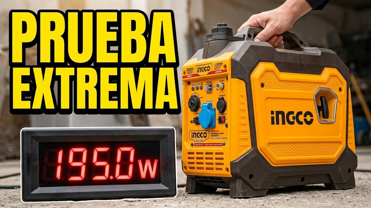 Puede mi generador INGCO alimentar una ingletadora telescópica de 1900W? Prueba real de potencia🔥