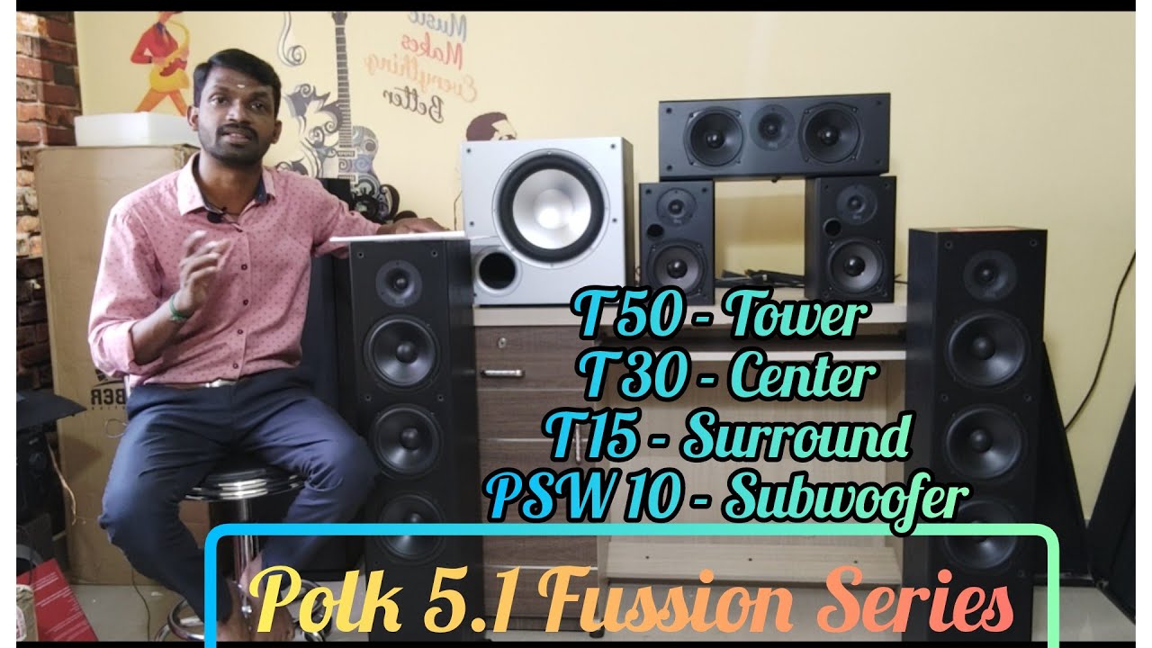 Polk Fusion Series( T50, T30, T15, PSW10)| For Sale Rs.60,000/-