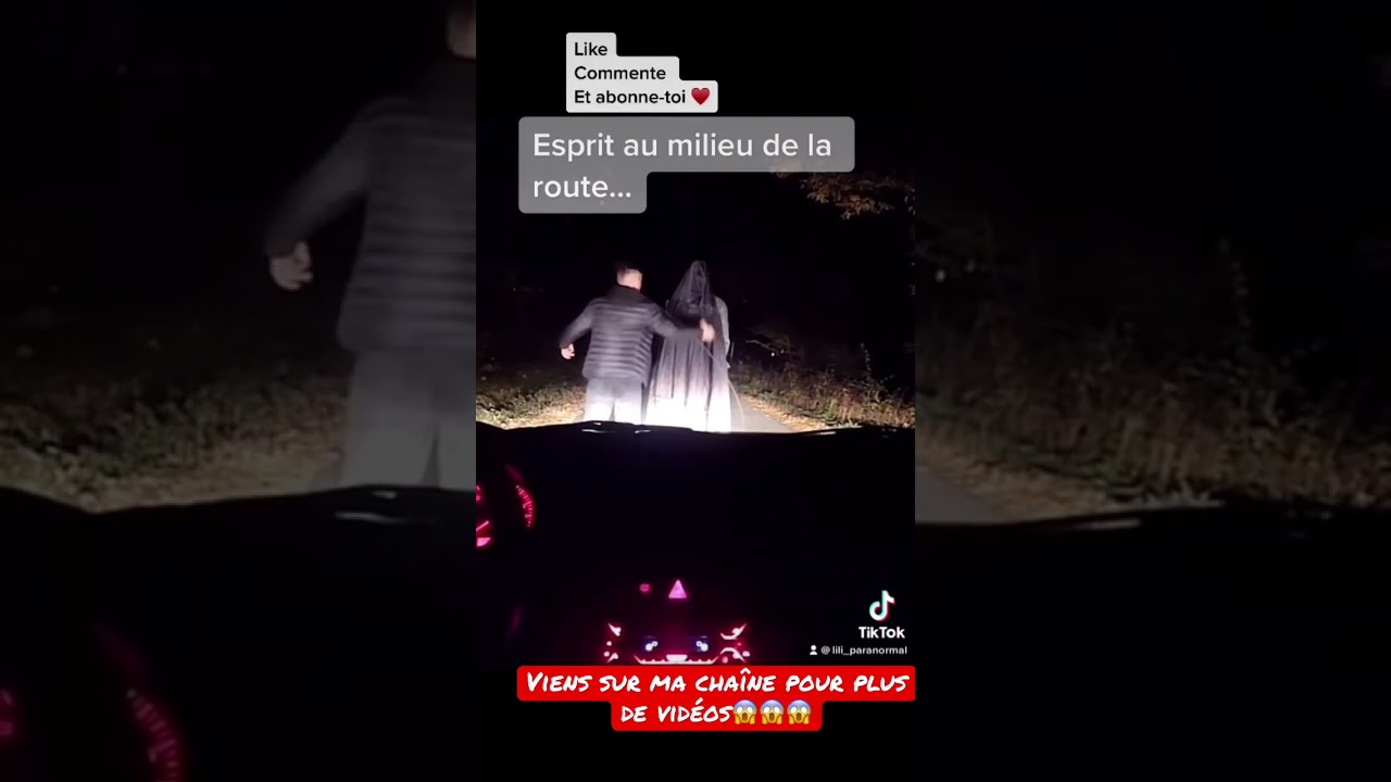 Fant&ocirc;me sur la route.. #viral #paranormal #fant&ocirc;me #hante #myst&eacute;rieux #creepy #l&eacute;gendesurbaines