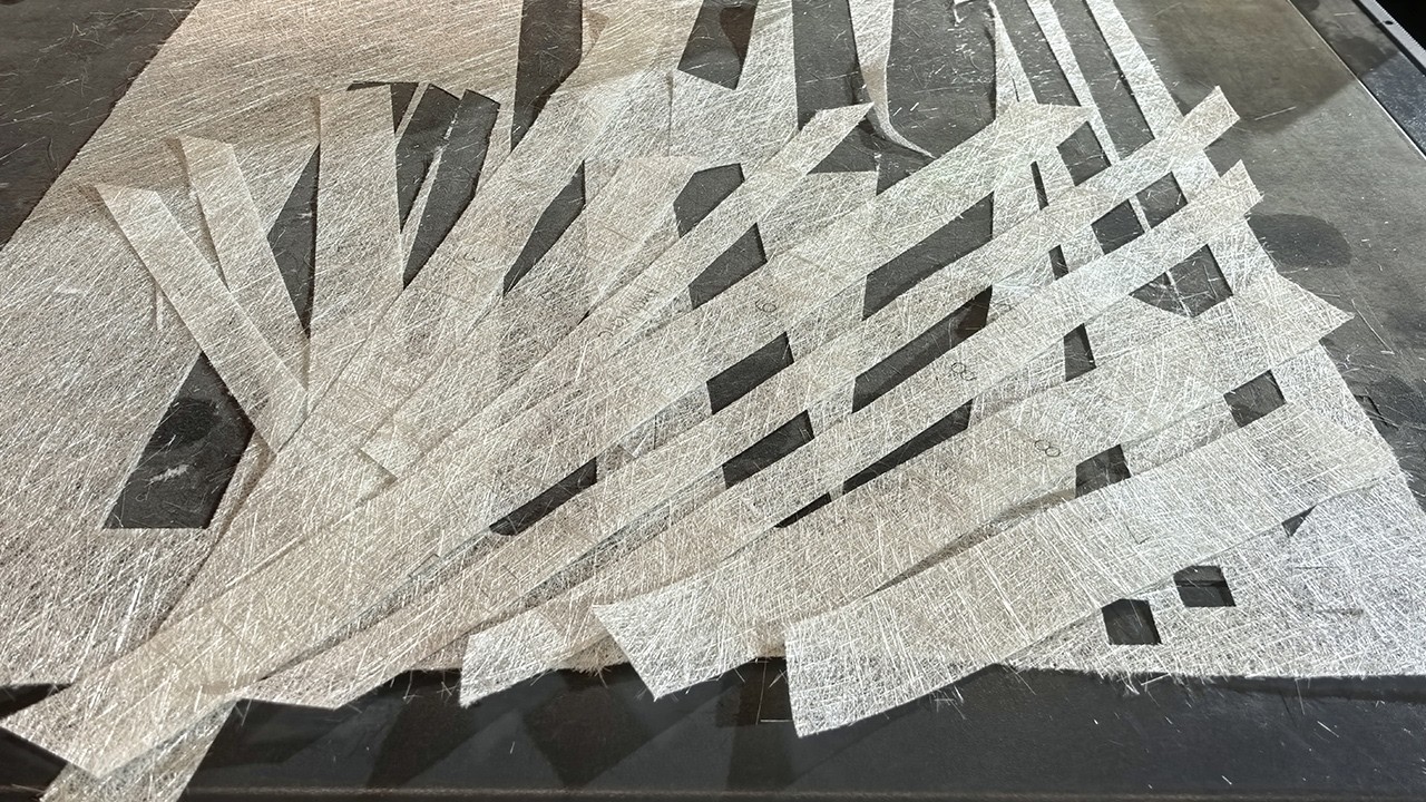 CNC Fabric Cutting Machine | Rotary Blade & Inkjet Marking for Fiberglass Fabric
