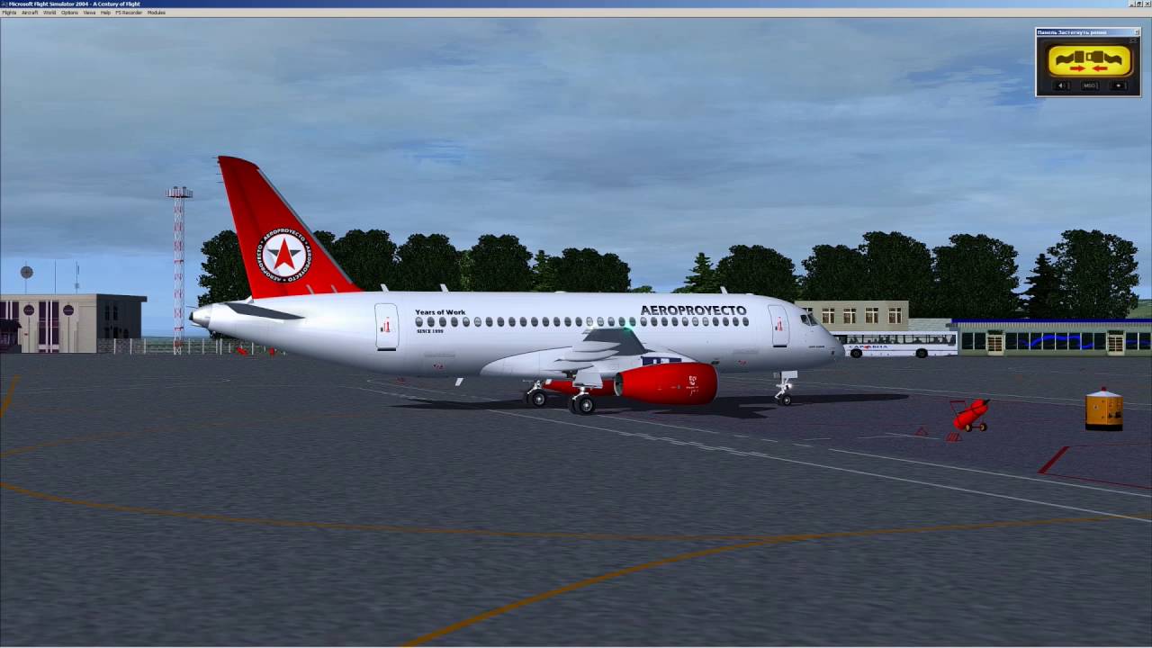 FS2004 [FS9] | Aeroproyecto | Sukhoi Superjet SSJ-100 | Cold and Dark | UWSS - UWWW