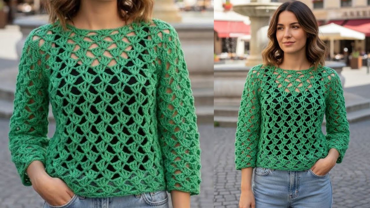 WOW😲💯How To Crochet Women Too Sweater💕Easy Crochet Women Blouse Pattern 😍 Stitch only