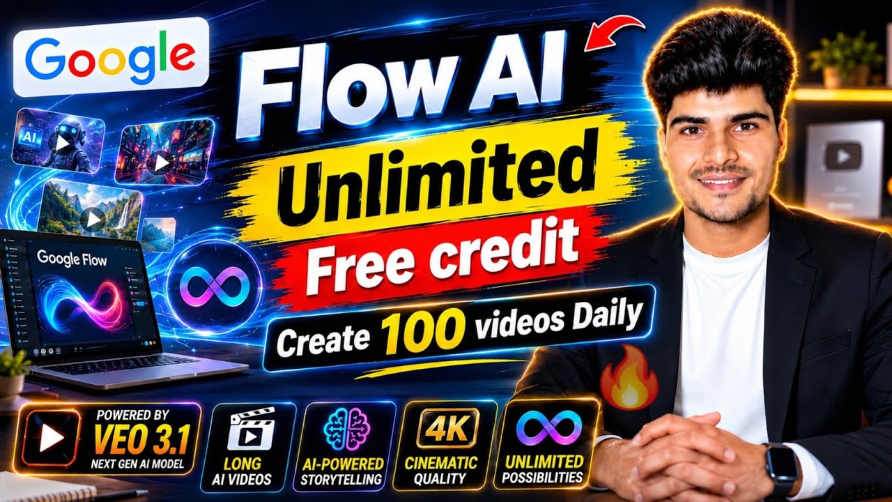 Google flow unlimited credits🔥 Google flow free subscription | Free ai video generator #aivideo